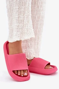 Boto Klapki Basenowe|Klapki Na Platformie*Damskie Lekkie Piankowe Klapki Na Grubej Podeszwie Fuksja Querceria