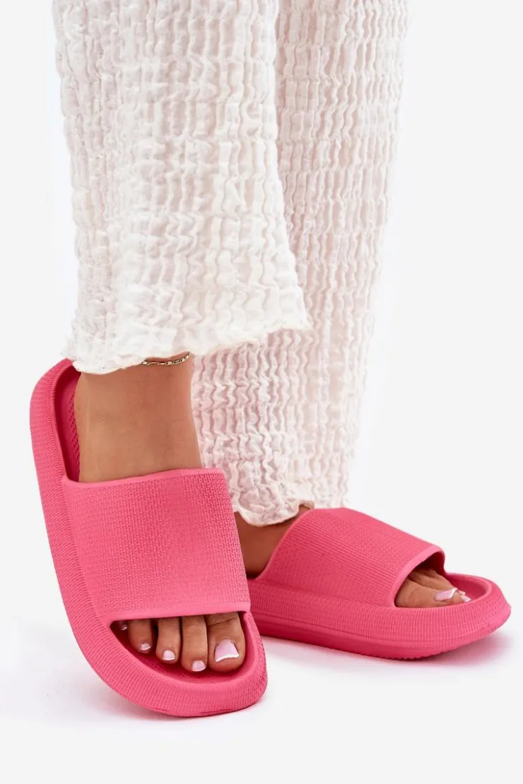 Boto Klapki Basenowe|Klapki Na Platformie*Damskie Lekkie Piankowe Klapki Na Grubej Podeszwie Fuksja Querceria