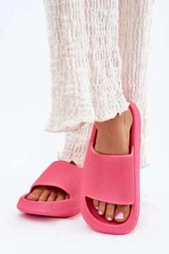 Boto Klapki Basenowe|Klapki Na Platformie*Damskie Lekkie Piankowe Klapki Na Grubej Podeszwie Fuksja Querceria