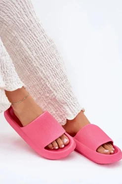 Boto Klapki Basenowe|Klapki Na Platformie*Damskie Lekkie Piankowe Klapki Na Grubej Podeszwie Fuksja Querceria