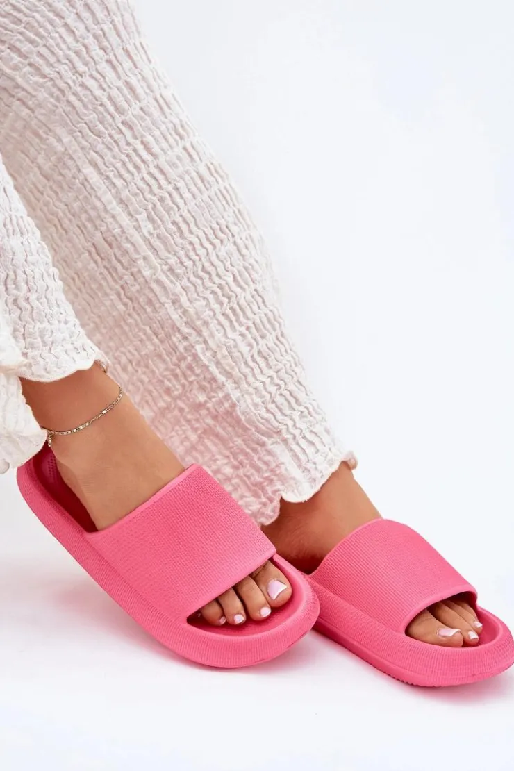 Boto Klapki Basenowe|Klapki Na Platformie*Damskie Lekkie Piankowe Klapki Na Grubej Podeszwie Fuksja Querceria