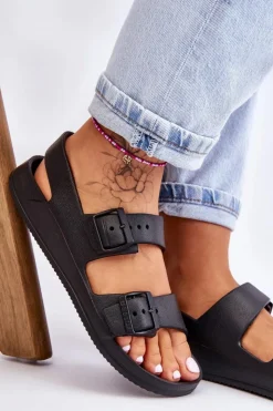 Discount Big Star Shoes Damskie Lekkie Sandały Big Star LL274745 Czarne Czarny