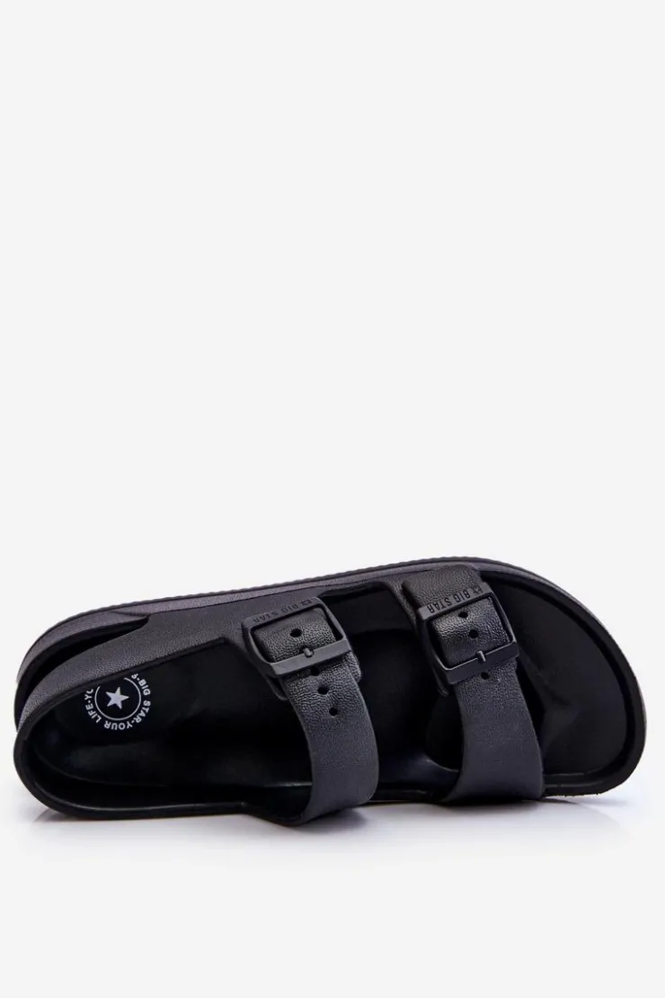 Discount Big Star Shoes Damskie Lekkie Sandały Big Star LL274745 Czarne Czarny