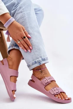 Damskie Big Star Shoes Damskie Lekkie Sandały Big Star LL274744 Fioletowe