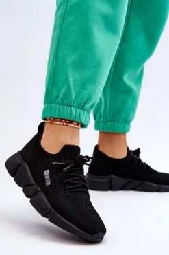 Damskie Big Star Shoes Damskie Lekkie Sneakersy Memory Foam System Big Star JJ274269 Czarne