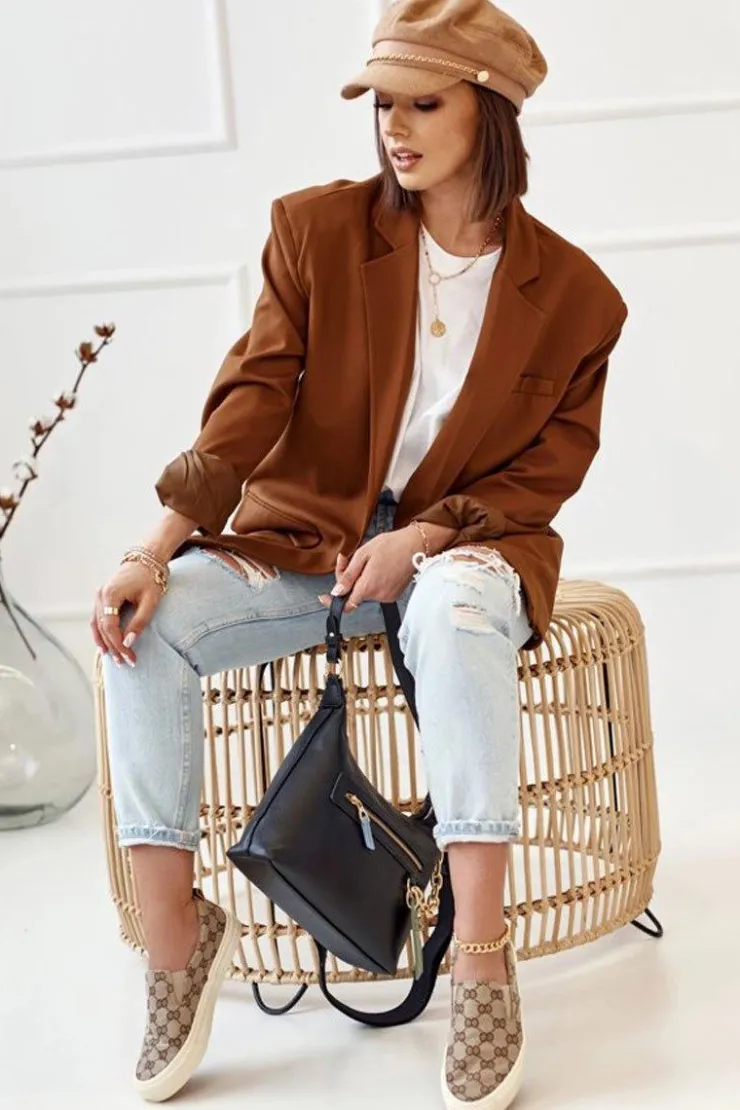 Damskie Boto Damskie Logowane Tenisówki Slip-On Khaki Challenge