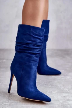 Damskie Boto Damskie Marszczone Botki Kozaki e Laguna