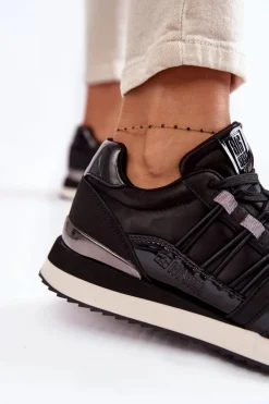 Damskie Big Star Shoes Damskie Modne Buty Sportowe Big Star KK274110 Czarne