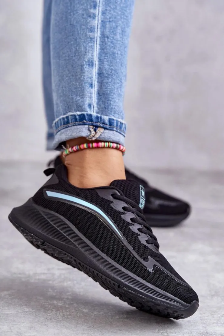 Damskie Evento Damskie Modne Buty Sportowe Sneakersy Czarne Ida