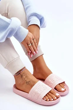 Big Star Shoes Klapki Damskie Big Star|Klapki Damskie Klasyczne*Damskie Modne Klapki Big Star LL274A157 Jasnoróżowe Różowy