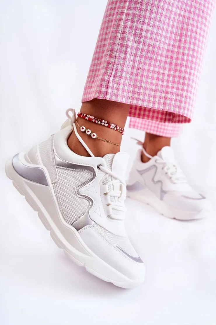 Damskie Boto Damskie Modne Sneakersy Białe Allie