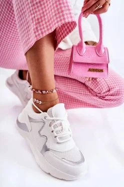 Damskie Boto Damskie Modne Sneakersy Białe Allie