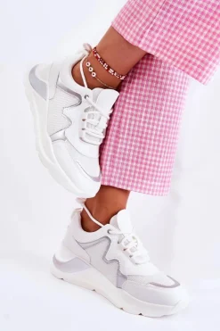 Damskie Boto Damskie Modne Sneakersy Białe Allie