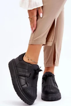 Clearance Boto Damskie Modne Sportowe Buty Czarne Genesis