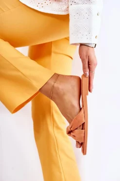 Boto Klapki Damskie Klasyczne*Damskie Modne Zamszowe Klapki Pomarańczowe Lorrie