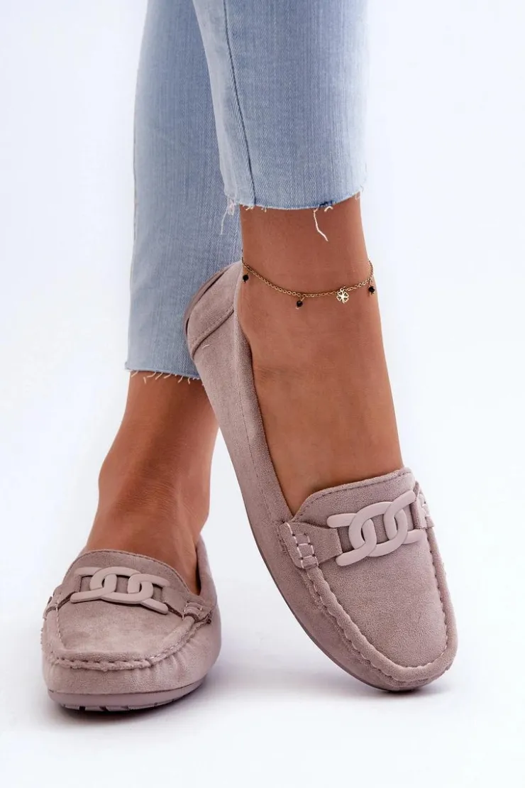 Damskie Boto Damskie Modne Zamszowe Mokasyny Fioletowe Rabell