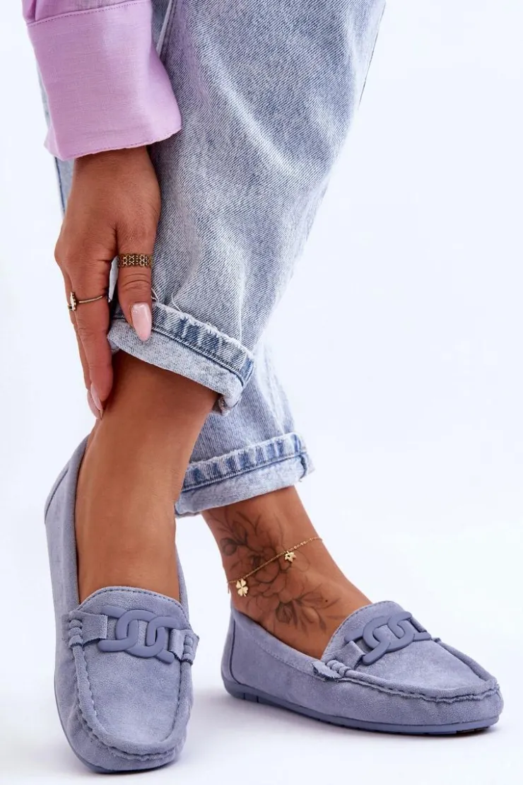 Boto Loafersy Damskie|Mokasyny Damskie Zamszowe*Damskie Modne Zamszowe Mokasyny e Rabell Niebieski