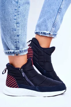 Big Star Shoes Śniegowce Damskie*Damskie Młodzieżowe Śniegowce Big Star Granatowe GG274471