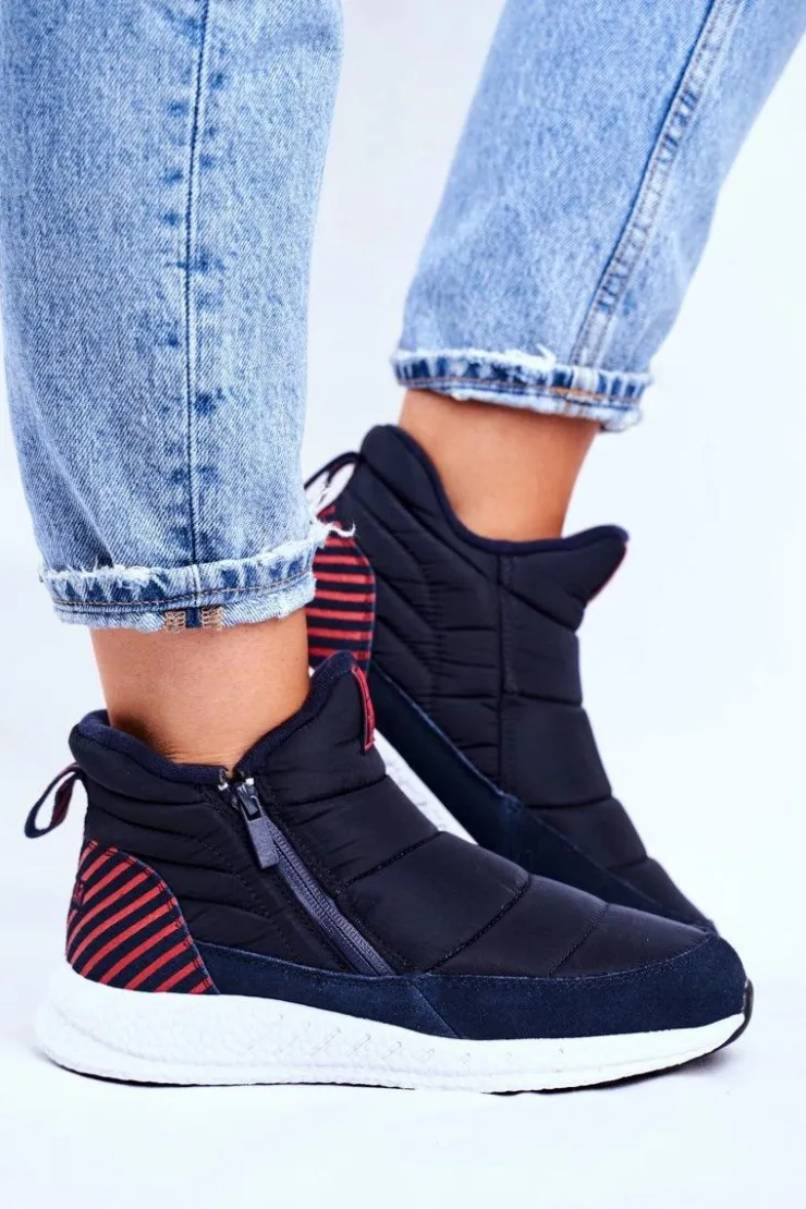 Big Star Shoes Śniegowce Damskie*Damskie Młodzieżowe Śniegowce Big Star Granatowe GG274471