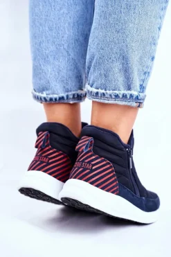 Big Star Shoes Śniegowce Damskie*Damskie Młodzieżowe Śniegowce Big Star Granatowe GG274471