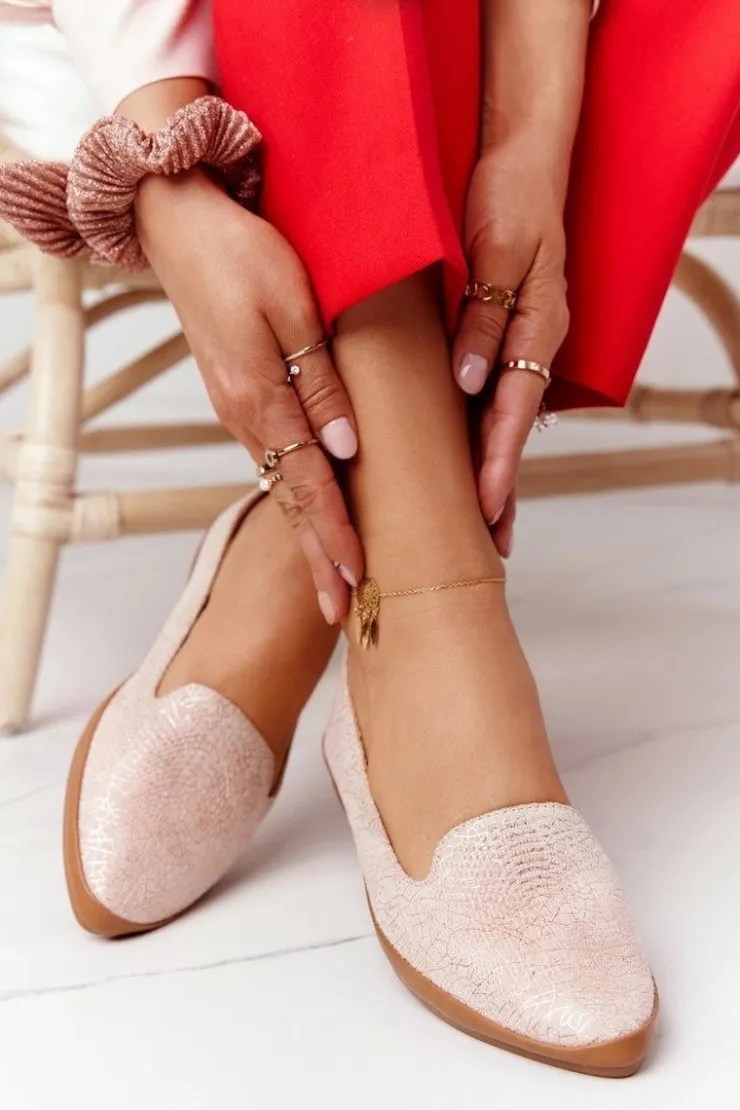 Buty Sergio Leone Mokasyny Damskie Zamszowe|Baleriny Klasyczne*Damskie Mokasyny Sergio Leone MK700 Zamszowe Różowe