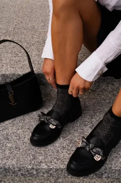 Damskie buty S.Barski Loafersy Damskie|Mokasyny Płaskie*Damskie Mokasyny Z Kokardą S.Barski HY42-331 Czarne Czarny