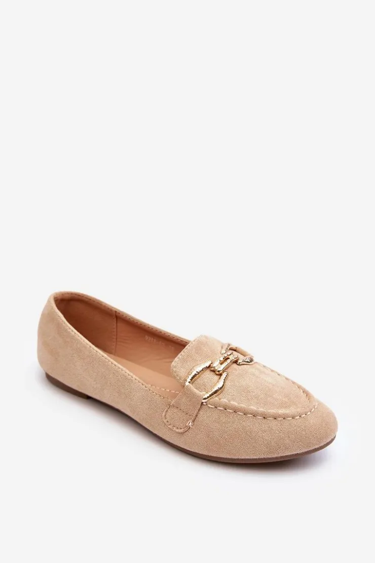 Boto Mokasyny Damskie Zamszowe*Damskie Mokasyny Z Ozdobą Beżowe Ghana