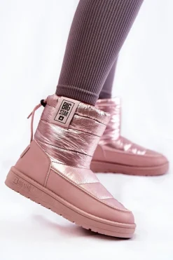 Hot Big Star Shoes Damskie Śniegowce Big Star II274119 Różowe Różowy