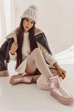 Hot Big Star Shoes Damskie Śniegowce Big Star II274119 Różowe Różowy