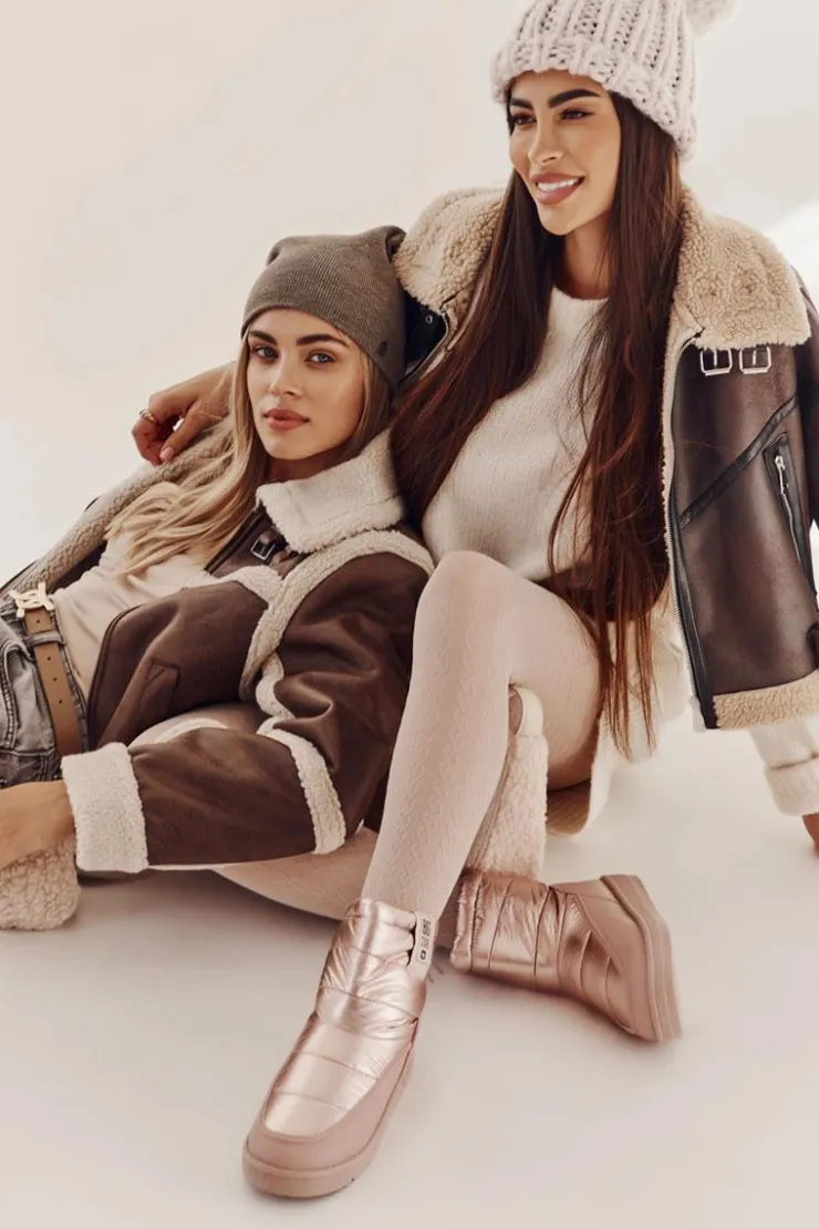 Hot Big Star Shoes Damskie Śniegowce Big Star II274119 Różowe Różowy