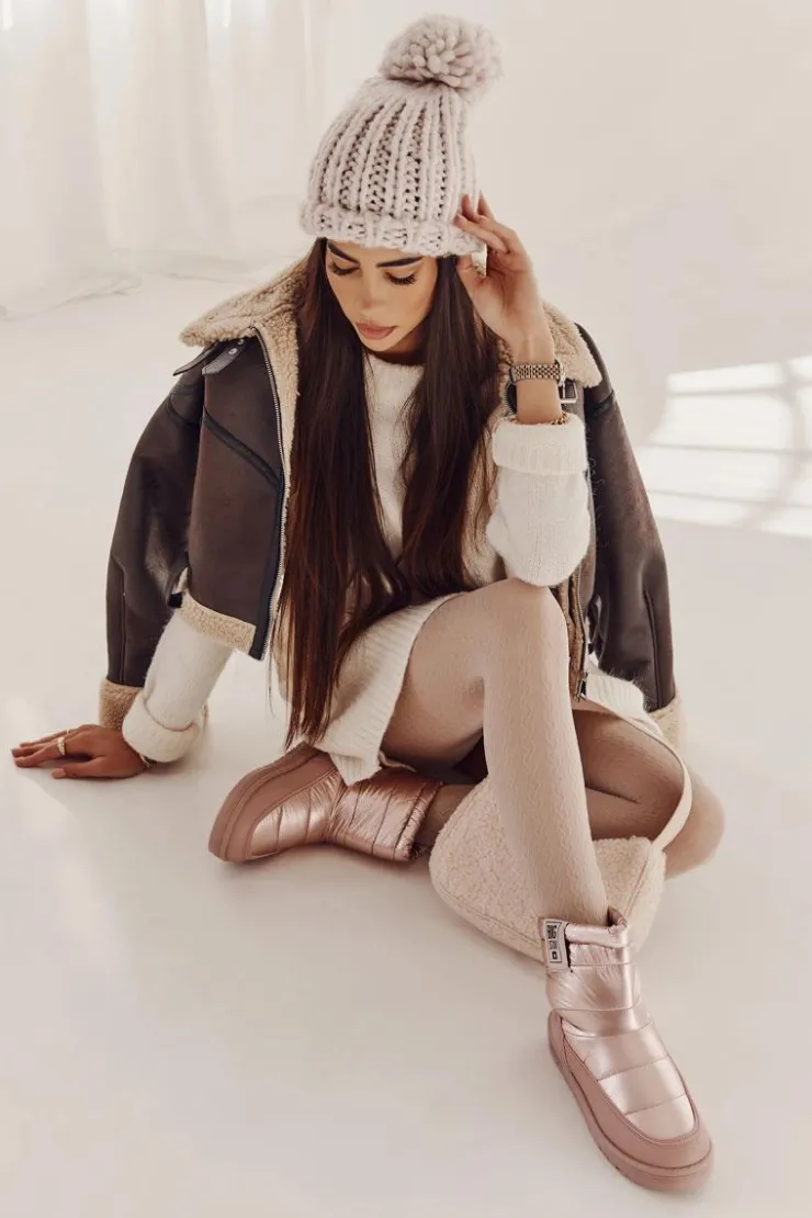 Hot Big Star Shoes Damskie Śniegowce Big Star II274119 Różowe Różowy