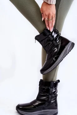 Damskie Big Star Shoes Damskie Śniegowce Big Star KK274392 Czarne