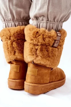 Damskie Big Star Shoes Damskie Śniegowce Big Star II274127 Camel