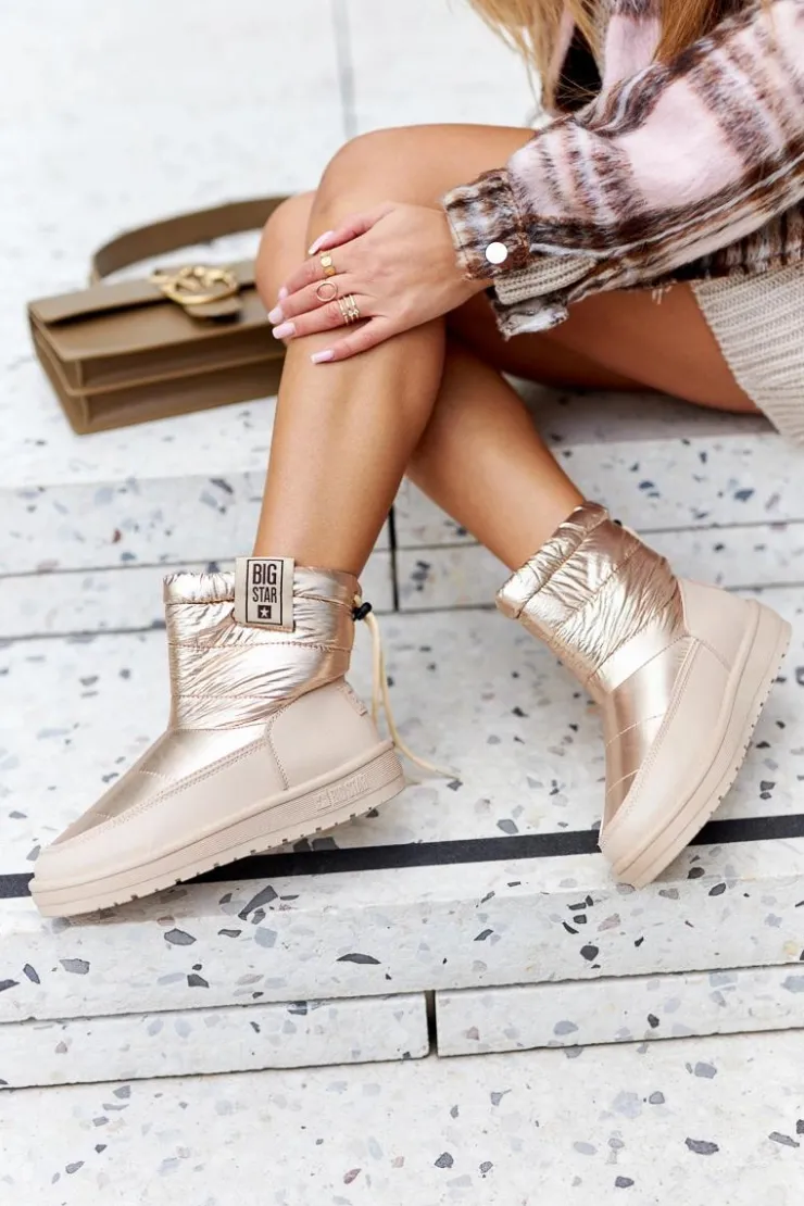 Big Star Shoes Śniegowce Damskie*Damskie Śniegowce Big Star II274121 Beżowe Beżowy