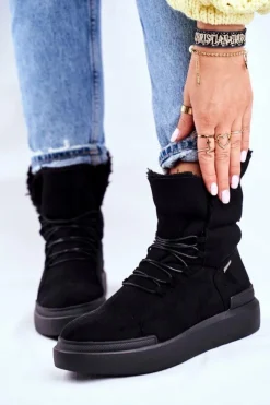 Damskie Big Star Shoes Damskie Śniegowce Big Star Czarne GG274990