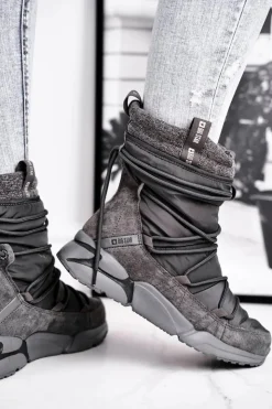 Big Star Shoes Śniegowce Damskie*Damskie Śniegowce Big Star Szare GG274629