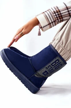 Big Star Shoes Śniegowce Damskie*Damskie Śniegowce Big Star EE274416 Granatowe