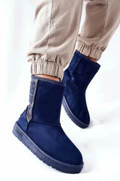 Big Star Shoes Śniegowce Damskie*Damskie Śniegowce Big Star EE274416 Granatowe