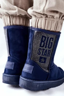 Big Star Shoes Śniegowce Damskie*Damskie Śniegowce Big Star EE274416 Granatowe