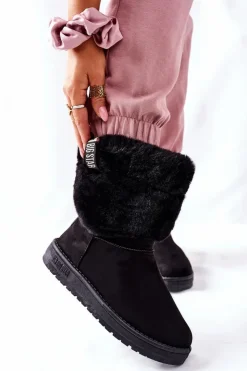 Best Big Star Shoes Damskie Śniegowce Big Star II274123 Czarne
