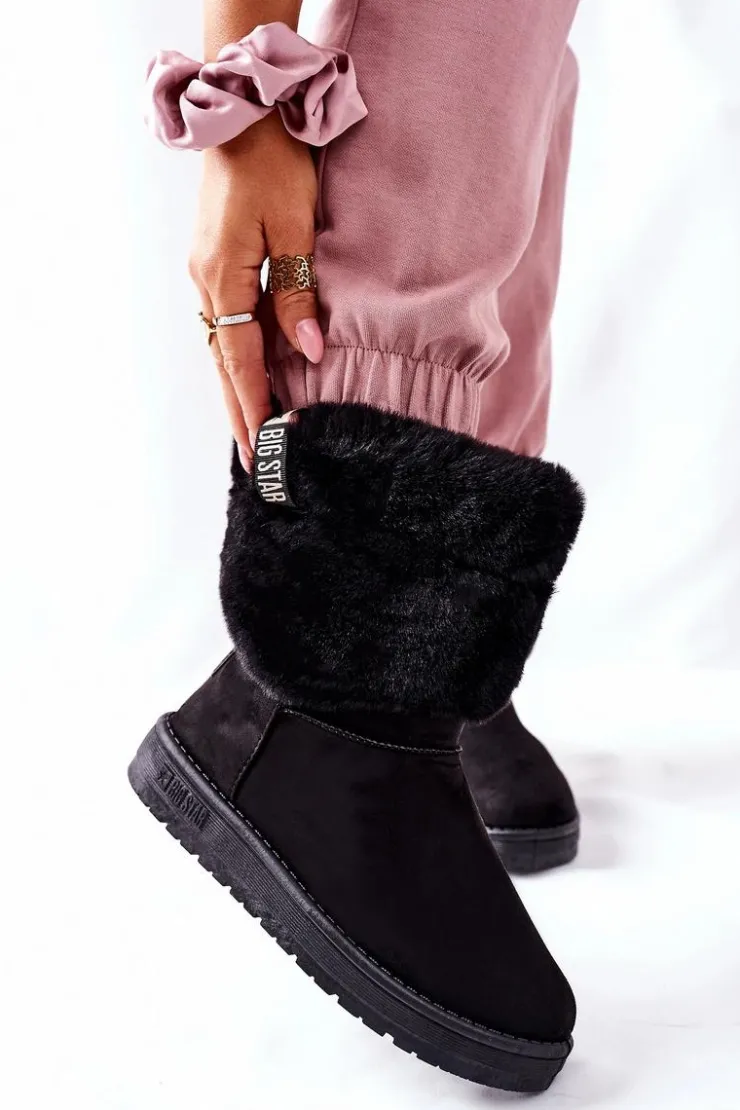 Best Big Star Shoes Damskie Śniegowce Big Star II274123 Czarne