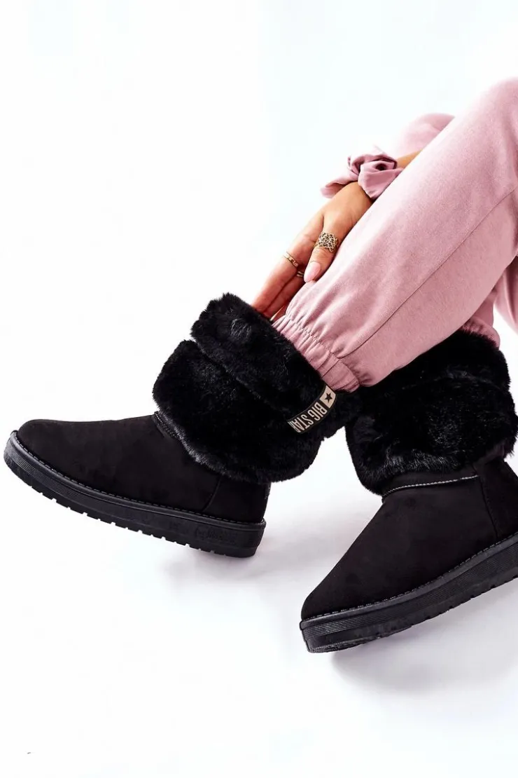 Best Big Star Shoes Damskie Śniegowce Big Star II274123 Czarne