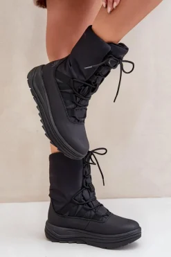 Damskie 4F Damskie Śniegowce INUA Z Ociepliną Primaloft RAW2SBSF012 Czarne