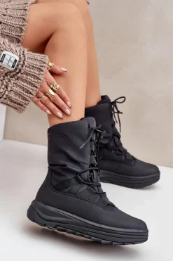 Damskie 4F Damskie Śniegowce INUA Z Ociepliną Primaloft RAW2SBSF012 Czarne