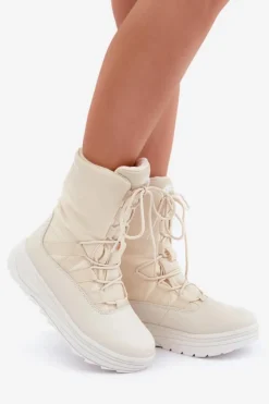 Sale 4F Damskie Śniegowce INUA Z Ociepliną Primaloft RAW2SBSF012 Beżowe