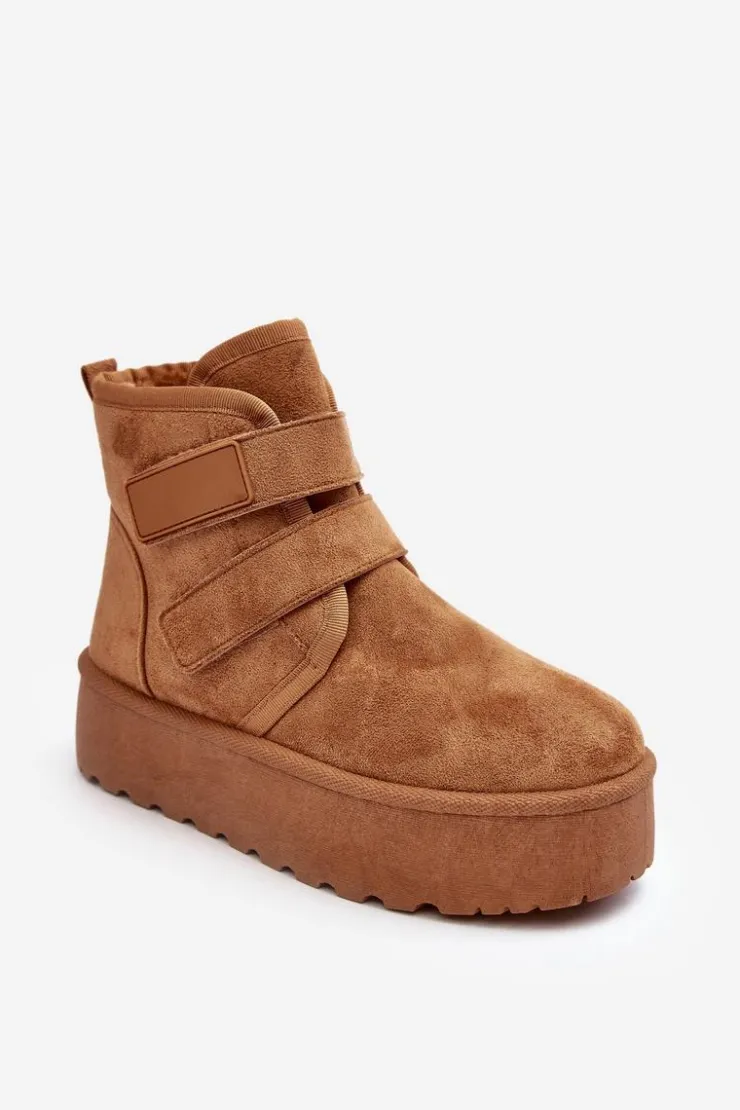 Online Boto Damskie Śniegowce Na Platformie Camel Naredi