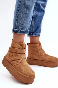 Online Boto Damskie Śniegowce Na Platformie Camel Naredi