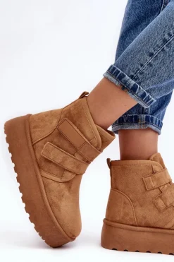 Online Boto Damskie Śniegowce Na Platformie Camel Naredi