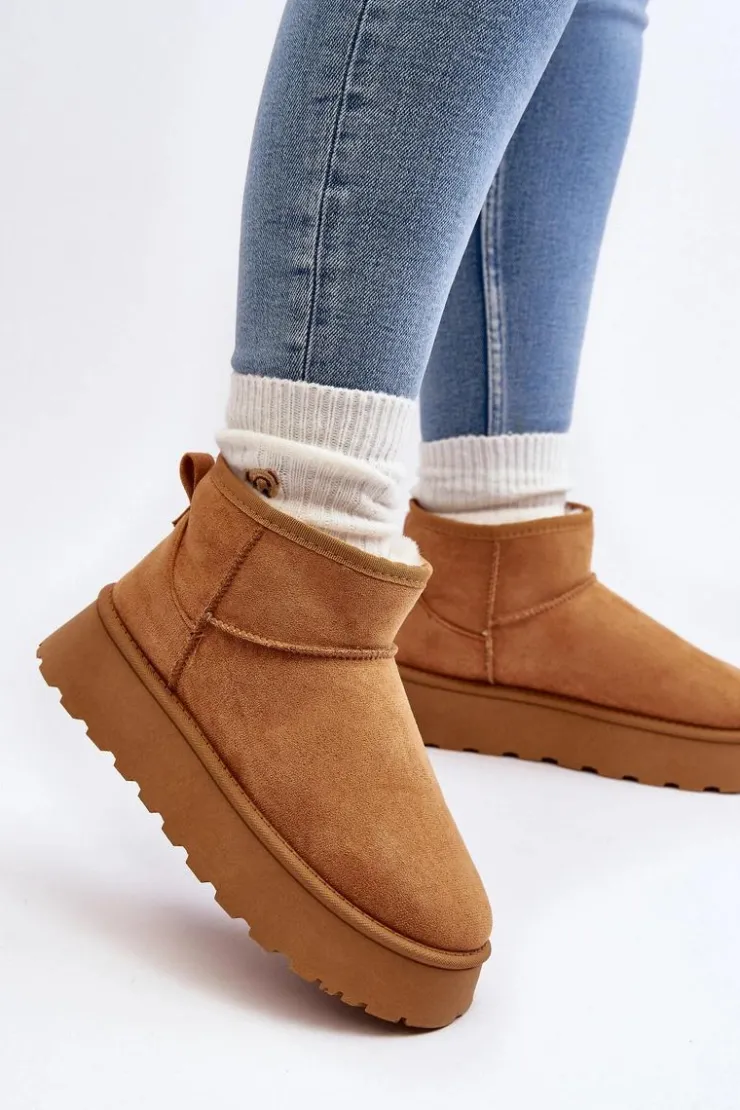 Discount Boto Damskie Śniegowce Na Platformie Camel Pirette