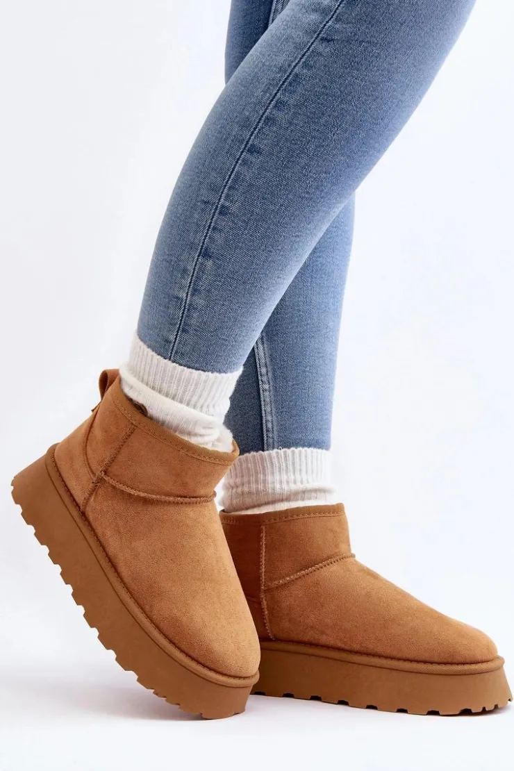 Discount Boto Damskie Śniegowce Na Platformie Camel Pirette